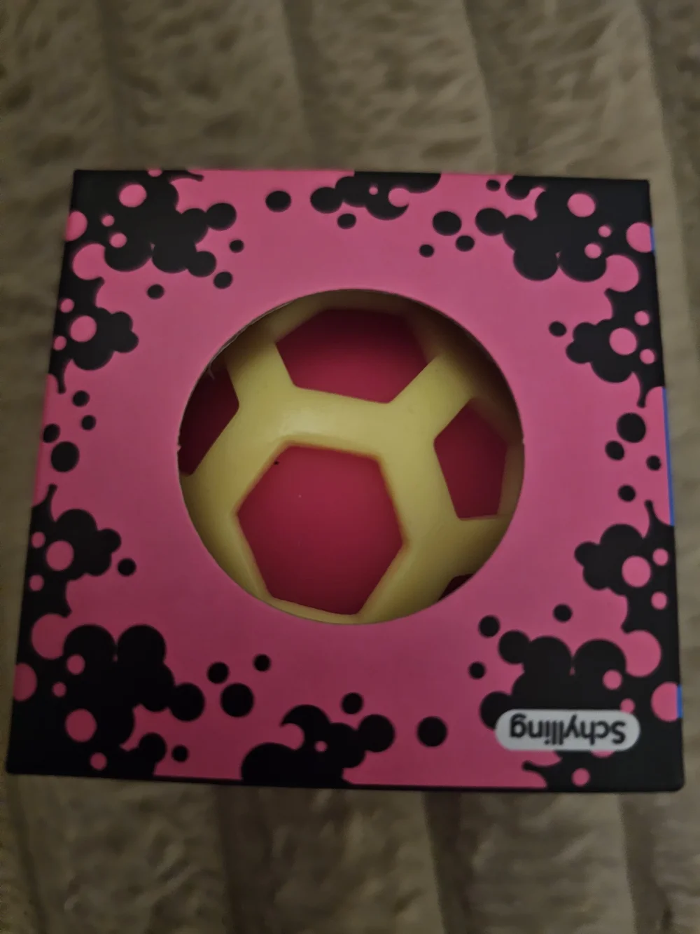 Atomic NeeDoh Squeezer Stress Ball - Pink & Yellow - Picture 2 of 3